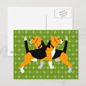 Beagle Postkarte (Vorne/Hinten)