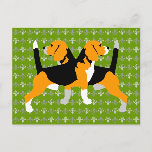 Beagle Postkarte (Vorderseite)