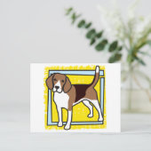 BEAGLE POSTKARTE (Stehend Vorderseite)