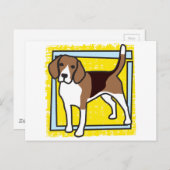 BEAGLE POSTKARTE (Vorne/Hinten)