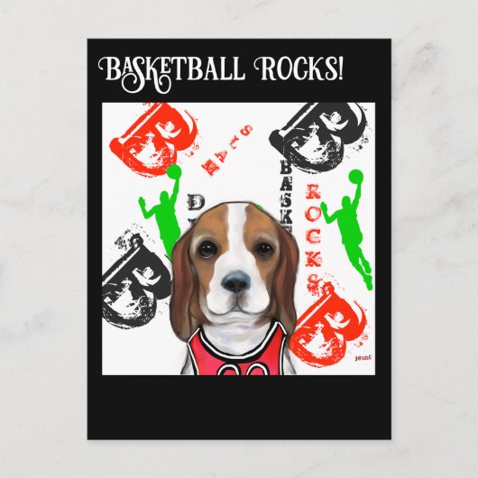 Beagle Postkarte (Vorderseite)