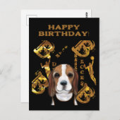 Beagle Postkarte (Vorne/Hinten)