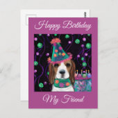 Beagle Postkarte (Vorne/Hinten)
