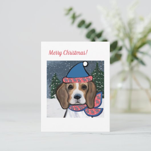 BEAGLE POSTKARTE (Stehend Vorderseite)