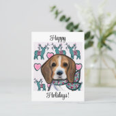 Beagle Postkarte (Stehend Vorderseite)