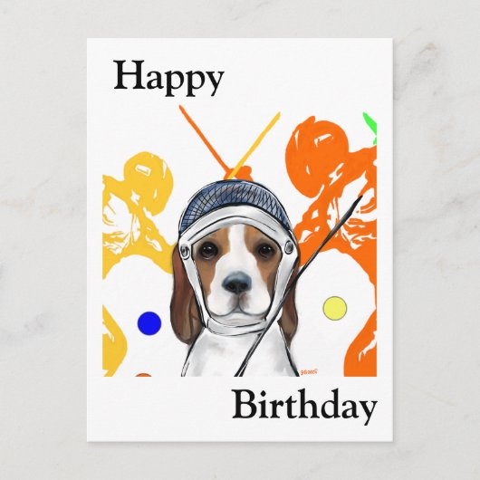Beagle Postkarte (Vorderseite)