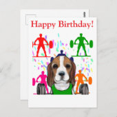 Beagle Postkarte (Vorne/Hinten)