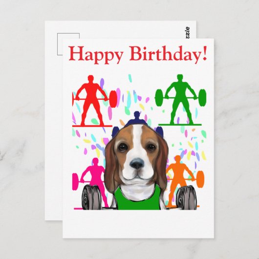 Beagle Postkarte (Vorne/Hinten)