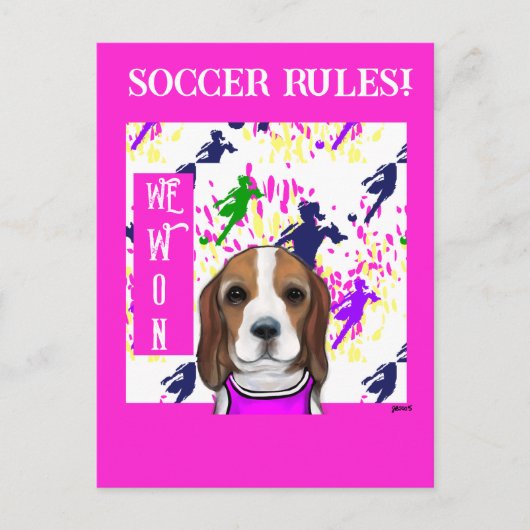 Beagle Postkarte (Vorderseite)