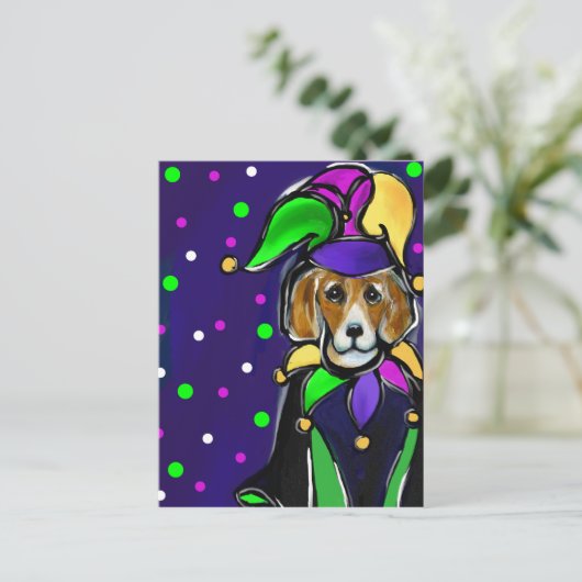 BEAGLE POSTKARTE (Stehend Vorderseite)