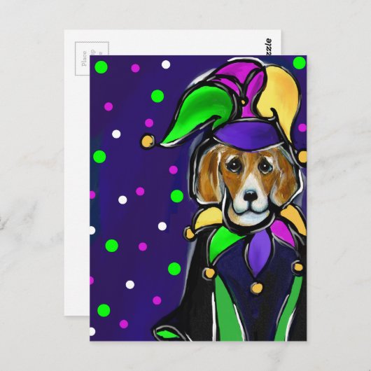 BEAGLE POSTKARTE (Vorne/Hinten)
