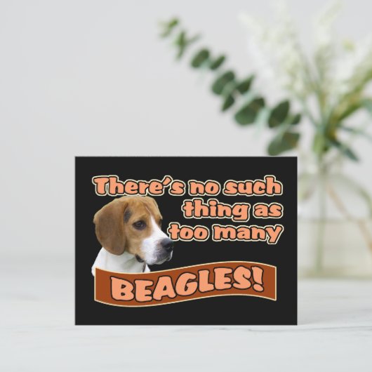 BEAGLE POSTKARTE (Stehend Vorderseite)