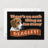 BEAGLE POSTKARTE (Vorne/Hinten)