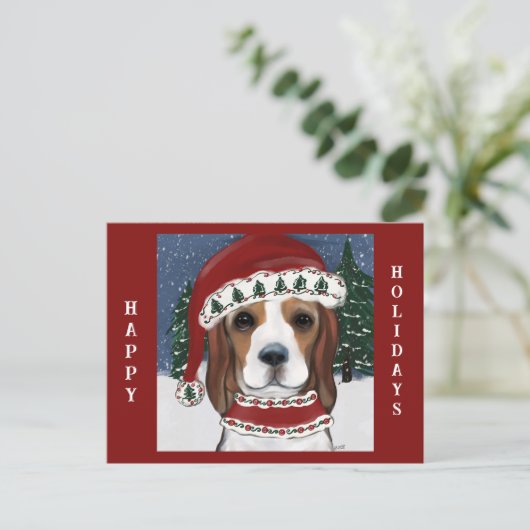 Beagle Postkarte (Stehend Vorderseite)