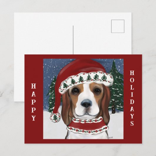 Beagle Postkarte (Vorne/Hinten)