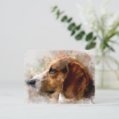 Beagle Postkarte (Stehend Vorderseite)