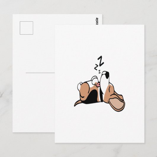 beagle postkarte (Vorne/Hinten)