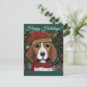 Beagle Postkarte (Stehend Vorderseite)