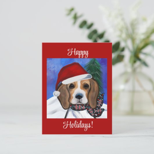 Beagle Postkarte (Stehend Vorderseite)