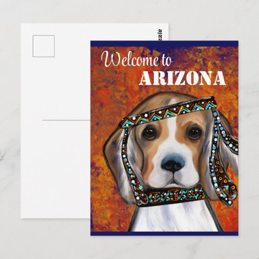 Beagle Postkarte (Vorne/Hinten)