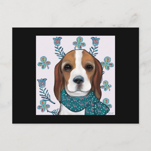 Beagle Postkarte (Vorderseite)