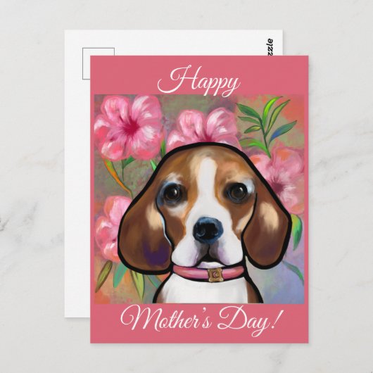 Beagle Postkarte (Vorne/Hinten)