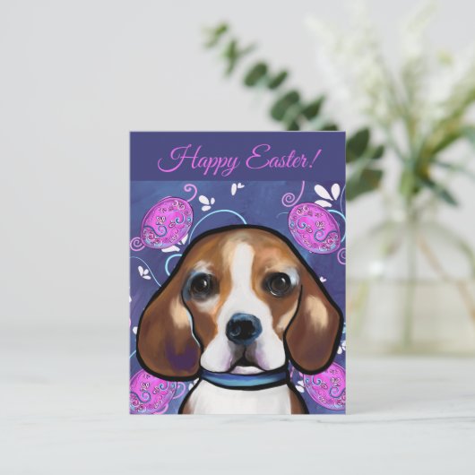 Beagle Postkarte (Stehend Vorderseite)