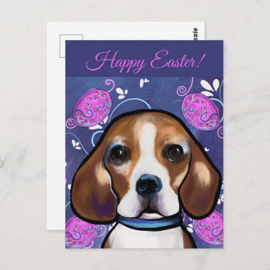 Beagle Postkarte (Vorne/Hinten)