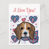 Beagle Postkarte (Vorderseite)