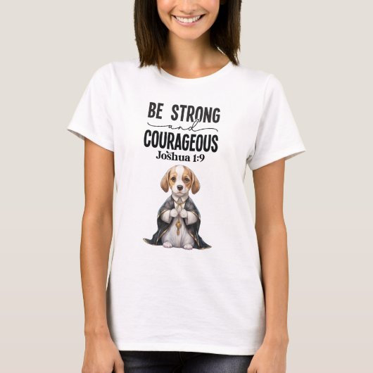 Beagle Priest stark und mutig sein T-Shirt (Vorderseite)