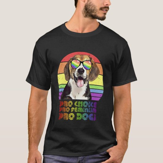 Beagle Pro Choice Pro Feminism Pro Hunde Lgbtq Fem T-Shirt (Vorderseite)