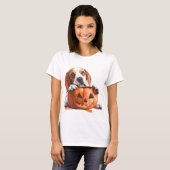 Beagle Pumpkin Halloween T-Shirt (Vorne ganz)