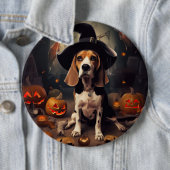 Beagle Pumpkins Halloween Beängstigend Button (Beispiel)