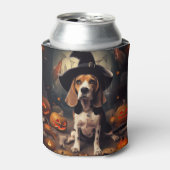 Beagle Pumpkins Halloween Beängstigend Dosenkühler (Kanne Vorderseite)