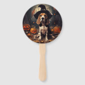 Beagle Pumpkins Halloween Beängstigend Fächer (Vorderseite)