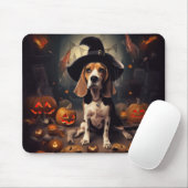 Beagle Pumpkins Halloween Beängstigend Mousepad (Mit Mouse)