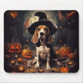Beagle Pumpkins Halloween Beängstigend Mousepad (Vorne)