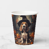 Beagle Pumpkins Halloween Beängstigend Pappbecher (Vorderseite)
