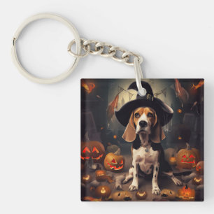 Beagle Pumpkins Halloween Beängstigend Schlüsselanhänger