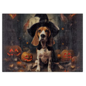 Beagle Pumpkins Halloween Beängstigend Schneidebrett (Vorderseite)