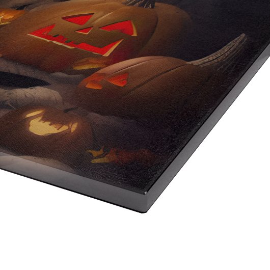 Beagle Pumpkins Halloween Beängstigend Schneidebrett (Ecke)