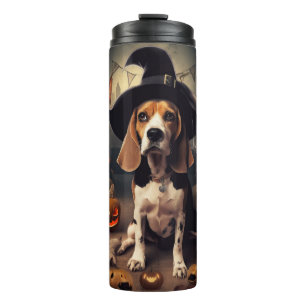 Beagle Pumpkins Halloween Beängstigend Thermosbecher