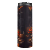 Beagle Pumpkins Halloween Beängstigend Thermosbecher (Rückseite)