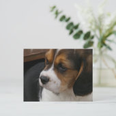 Beagle Pup Postkarte (Stehend Vorderseite)