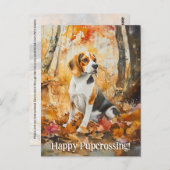 Beagle Pupkreuzung - Postkarte (Vorne/Hinten)