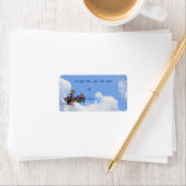 Beagle Puppy Butterfells Blume Geschenkmarke Adressaufkleber (Insitu)