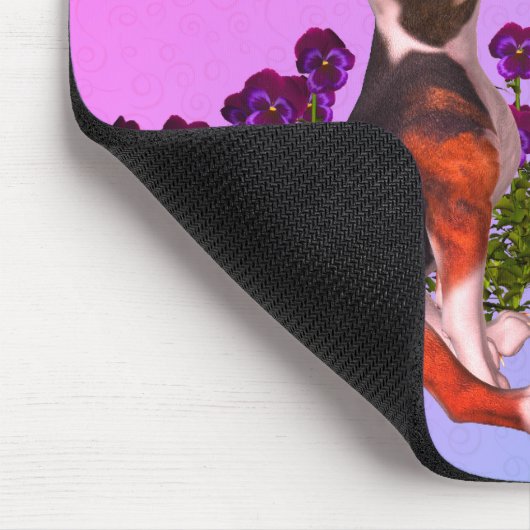 Beagle Puppy Butterfets Stiefmütterchen Mousepad (Ecke)