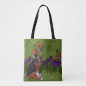 Beagle Puppy Butterflies Dog Art Foto Malerei Tasche (Vorderseite)