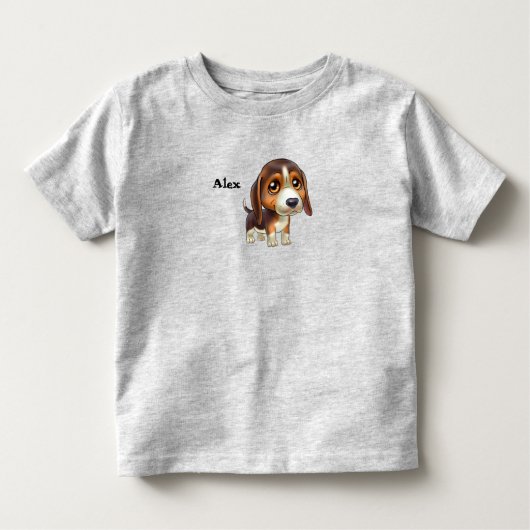 Beagle Puppy Cartoon Kleinkind T-shirt (Vorderseite)