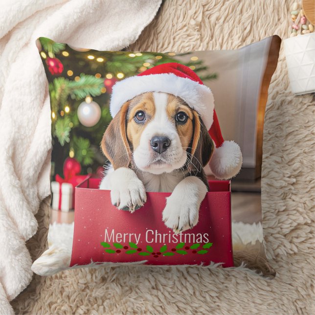 Beagle Puppy Christmas Design, Kissen (Decke)